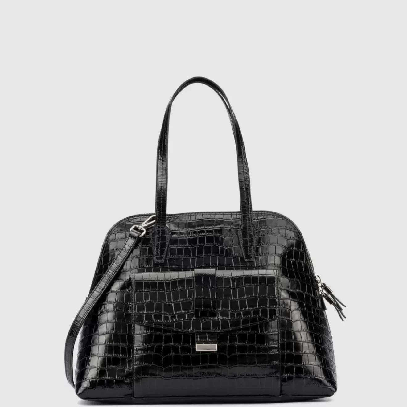 Handbags-Aquatalia Florence Top Handle Black