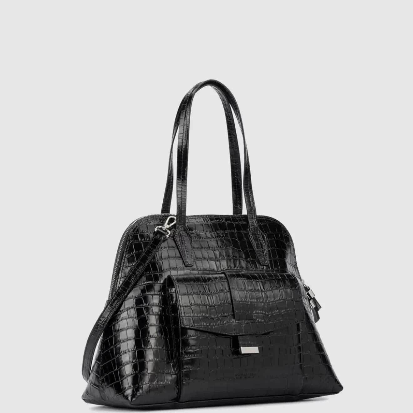 Handbags-Aquatalia Florence Top Handle Black