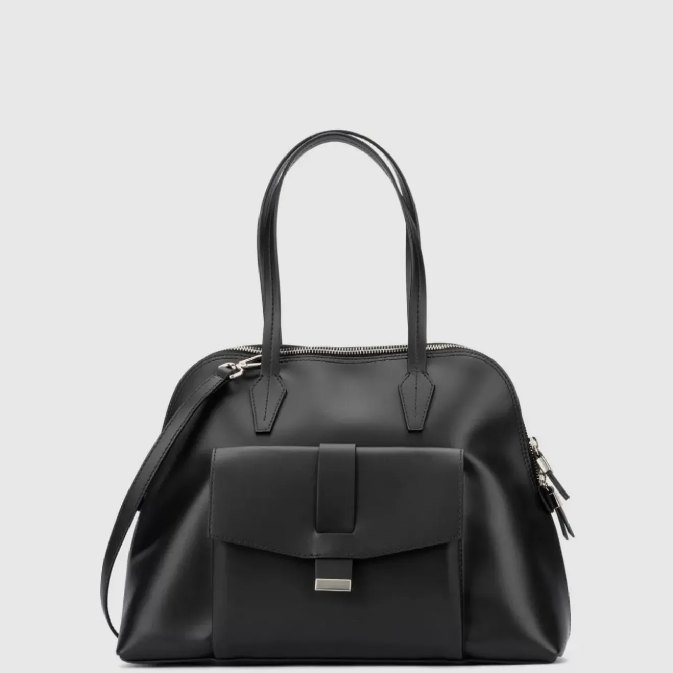 Handbags-Aquatalia Florence Top Handle Black