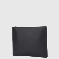 Handbags-Aquatalia Large Zip Pouch Black