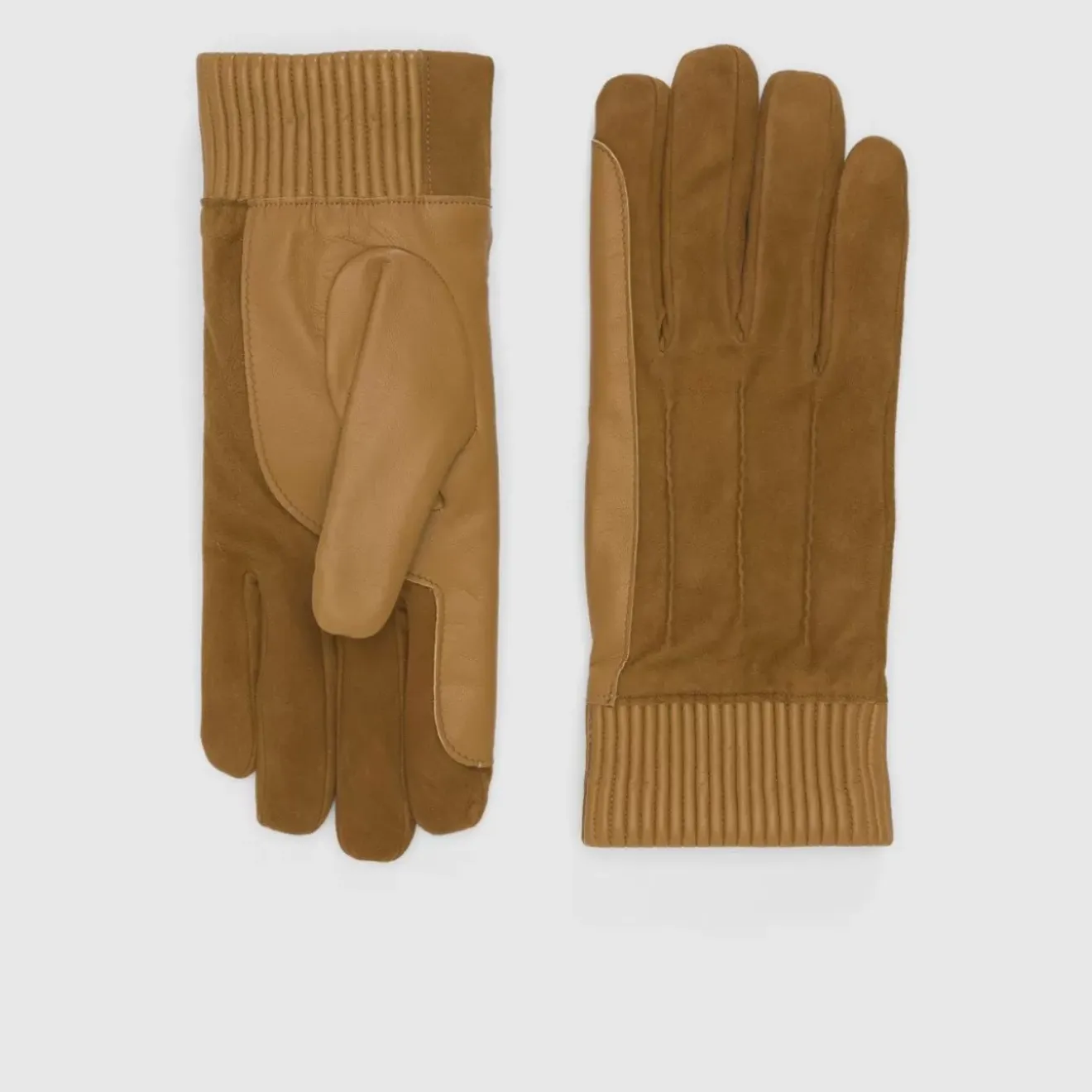 Gloves-Aquatalia Leather Cuff Glove Camel