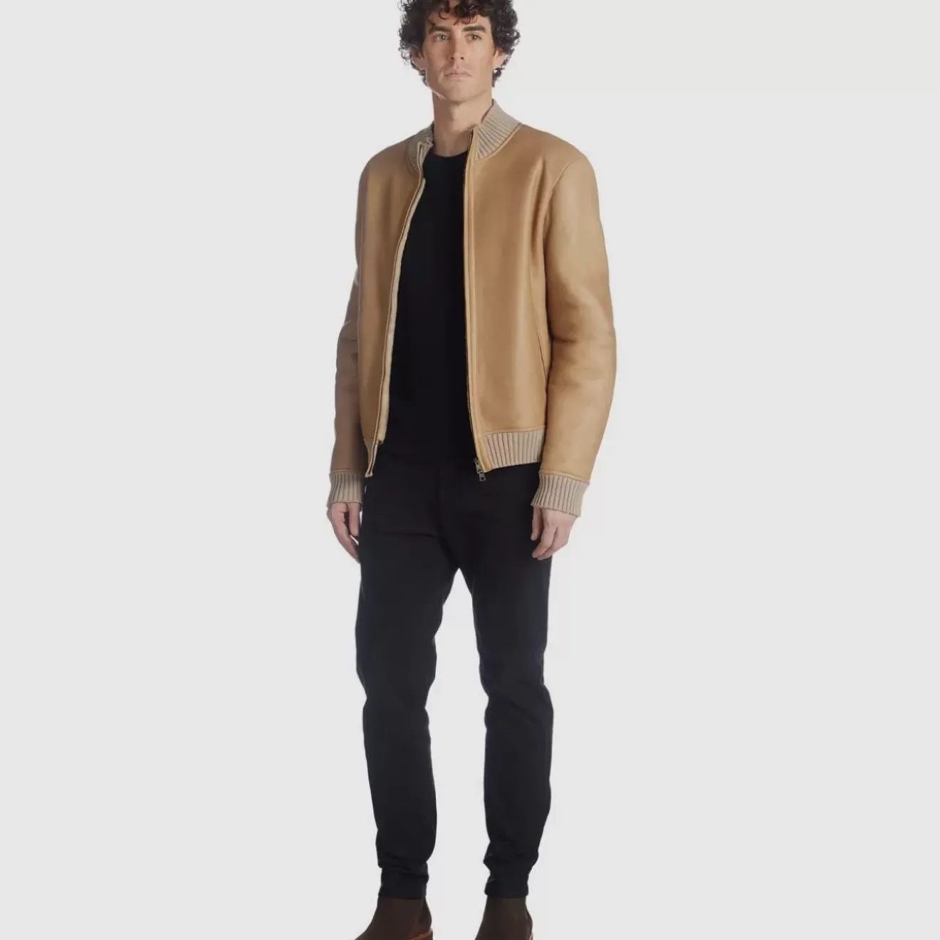 Outerwear-Aquatalia Lucca Tan