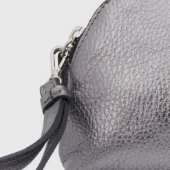 Handbags-Aquatalia Medium Zip Wristlet Silver