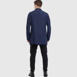 Outerwear-Aquatalia Merano Dark Navy/Tan