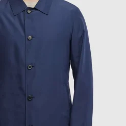 Outerwear-Aquatalia Merano Dark Navy/Tan