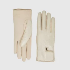 Gloves-Aquatalia Patent Leather Glove Taupe