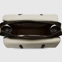 Handbags-Aquatalia Petra Tote Black/Off White