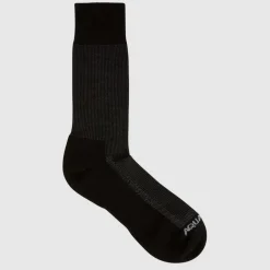 Socks-Aquatalia Pindot Knit Blend Men's Sock Black/Heather Grey