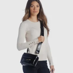 Handbags-Aquatalia Soho Crossbody Black