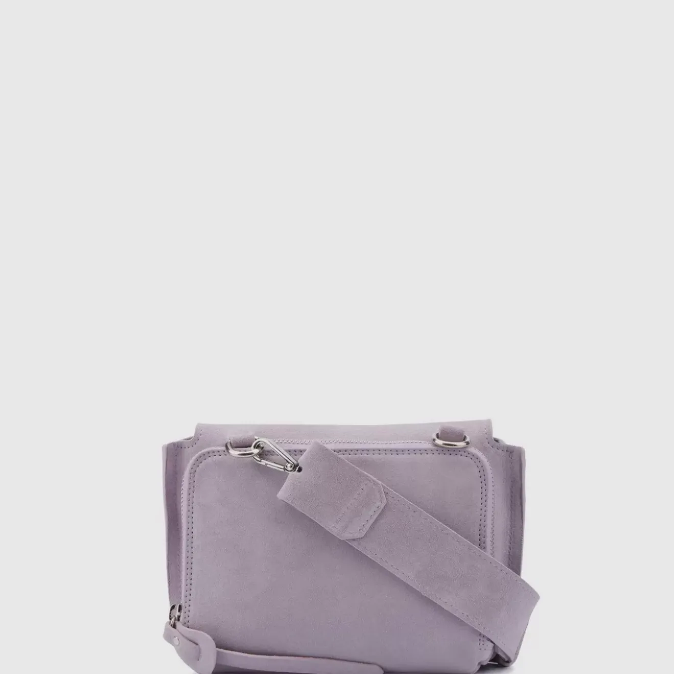 Handbags-Aquatalia Soho Crossbody Mauve Grey
