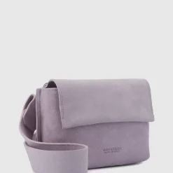 Handbags-Aquatalia Soho Crossbody Mauve Grey