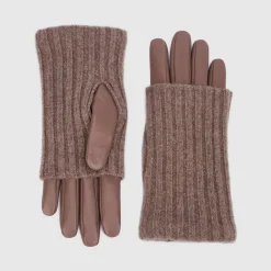 Gloves-Aquatalia Sweater Cuff Glove Taupe