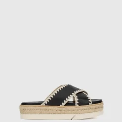 Sandals-Aquatalia Sylvie Black/Natural